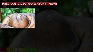 Solo Boy Amateur BigDickinDaJungle Masturbates rubs his nuts and Bust a Massive Spunk fountain Closeup