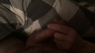 Ruined POV tugjob from wife during the time that that babe reads a book in couch