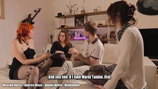 2 Trans Chicks and a Cis Cutie Pegging Me with Massive Anal Dildos