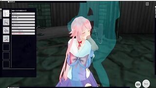 [CM3D2] The Future Diary manga - Yuno Gasai mouth banged
