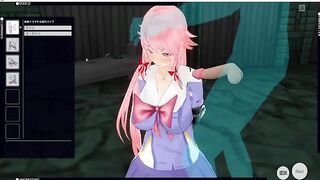 [CM3D2] The Future Diary manga - Yuno Gasai mouth banged
