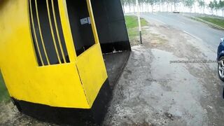 nasty exhibitionist wife joy at the bus stop