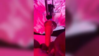 Trans woman alone with sex machine
