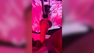 Trans woman alone with sex machine