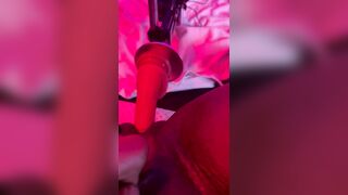 Trans woman alone with sex machine