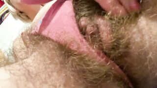 unshaved beauty smokin' large bush