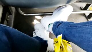 Take off Shoes in bus