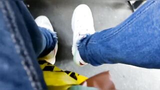Take off Shoes in bus