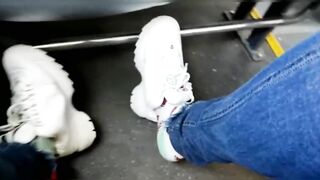 Take off Shoes in bus