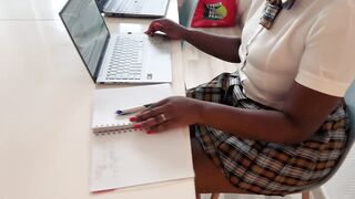 Home tuition, youthful French schoolgirl came to learn English but preferred the teacher's BBC