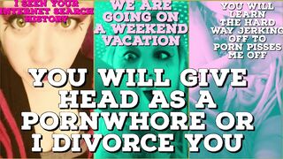 Seen your Search History U will be my pornwhore or I divorce u