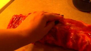 Rubbing u like a piece of meat hop eyou like my touch