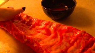 Rubbing u like a piece of meat hop eyou like my touch