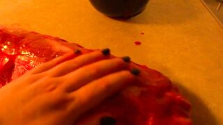 Rubbing u like a piece of meat hop eyou like my touch