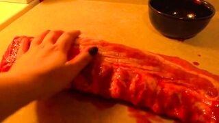 Rubbing u like a piece of meat hop eyou like my touch