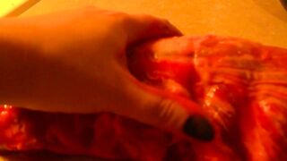 Rubbing u like a piece of meat hop eyou like my touch