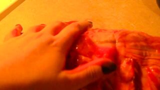 Rubbing u like a piece of meat hop eyou like my touch