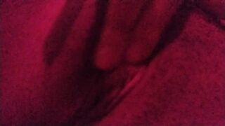 Touching my love button underneath the red light