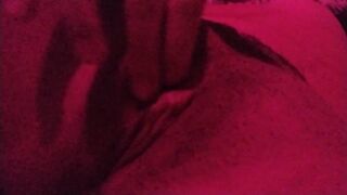 Touching my love button underneath the red light