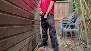 Desperation void urine behind my shed