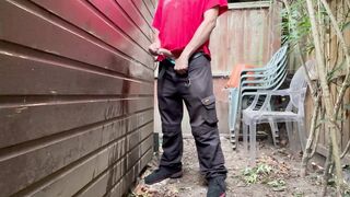 Desperation void urine behind my shed