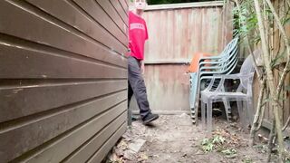 Desperation void urine behind my shed