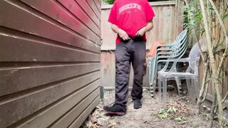 Desperation void urine behind my shed
