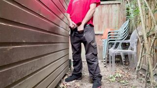 Desperation void urine behind my shed