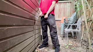Desperation void urine behind my shed