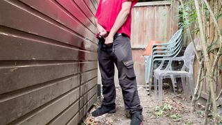 Desperation void urine behind my shed