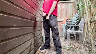 Desperation void urine behind my shed