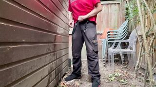 Desperation void urine behind my shed