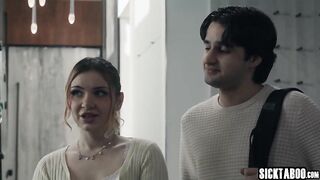 Biology trainer Ravyn Alexa tempted by teen pair Demi Hawks and Elias Money