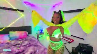 Black Gal Tia Maria Gets Her Gigantic Melons Overspread With Cum!