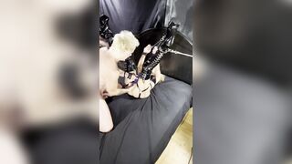 Golden-haired Doxy in Haunch high Boots Screwed in All Her Holes Facial Cums