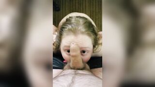 Teen Sucks Knob on Camera for the 1st Time