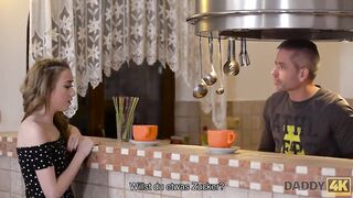 DADDY4K. Corpulent shaved senior receives fellatio from amazing teen