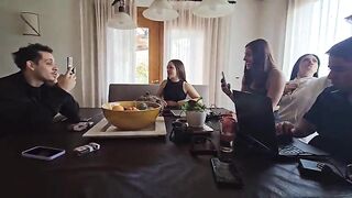 two stepsis sharing their step dad's GIANT knob!