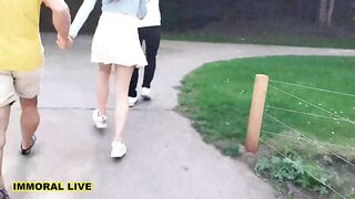 Overweight Butt Freedom Lover Briseida Myers Screwed in Public Park and Double Permeated