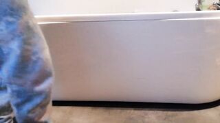 cutie peeing all over the floor