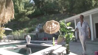 Golden-haired and black hottie are getting slammed by one fortunate chap