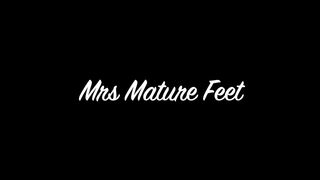 Mrs Aged Feet getting clothed for a club visit 457