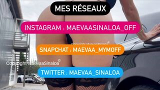 Maevaa Sinaloa - Je me fait baiser en extérieur, je squirt et il me gicle sur mes pieds - POV