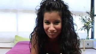 Hawt Latin babe Amateur Ana Got Her Booty and Cunt Pounded by 2 Rods in Porn Casting