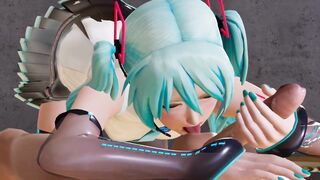 Miku hatsune licks balls