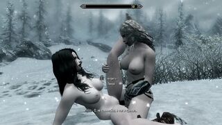 Lesbo sex in the snow in Skyrim Full version