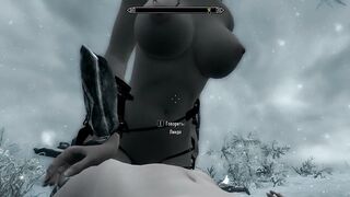 Lesbo sex in the snow in Skyrim Full version