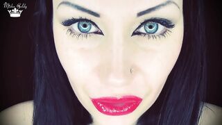 My red kisses make u cum on my face in movie scene! But this will at no time happen in real life sissy male!