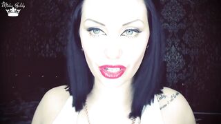My red kisses make u cum on my face in movie scene! But this will at no time happen in real life sissy male!