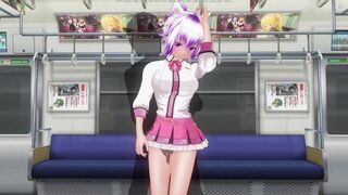 CG ANIME Schoolgirl didn't wear pants on the educate (Part 1)